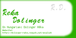 reka dolinger business card